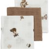 Verzorgen Meyco Baby | Monddoekjes 3-Pack Hydrofiel Forest Animals - Toffee - 30X30Cm