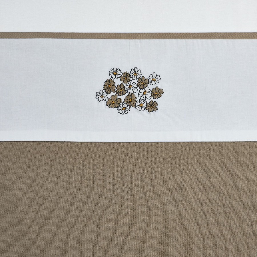 Slapen Meyco Baby | Wieglaken Vintage Flower - Taupe - 75X100Cm