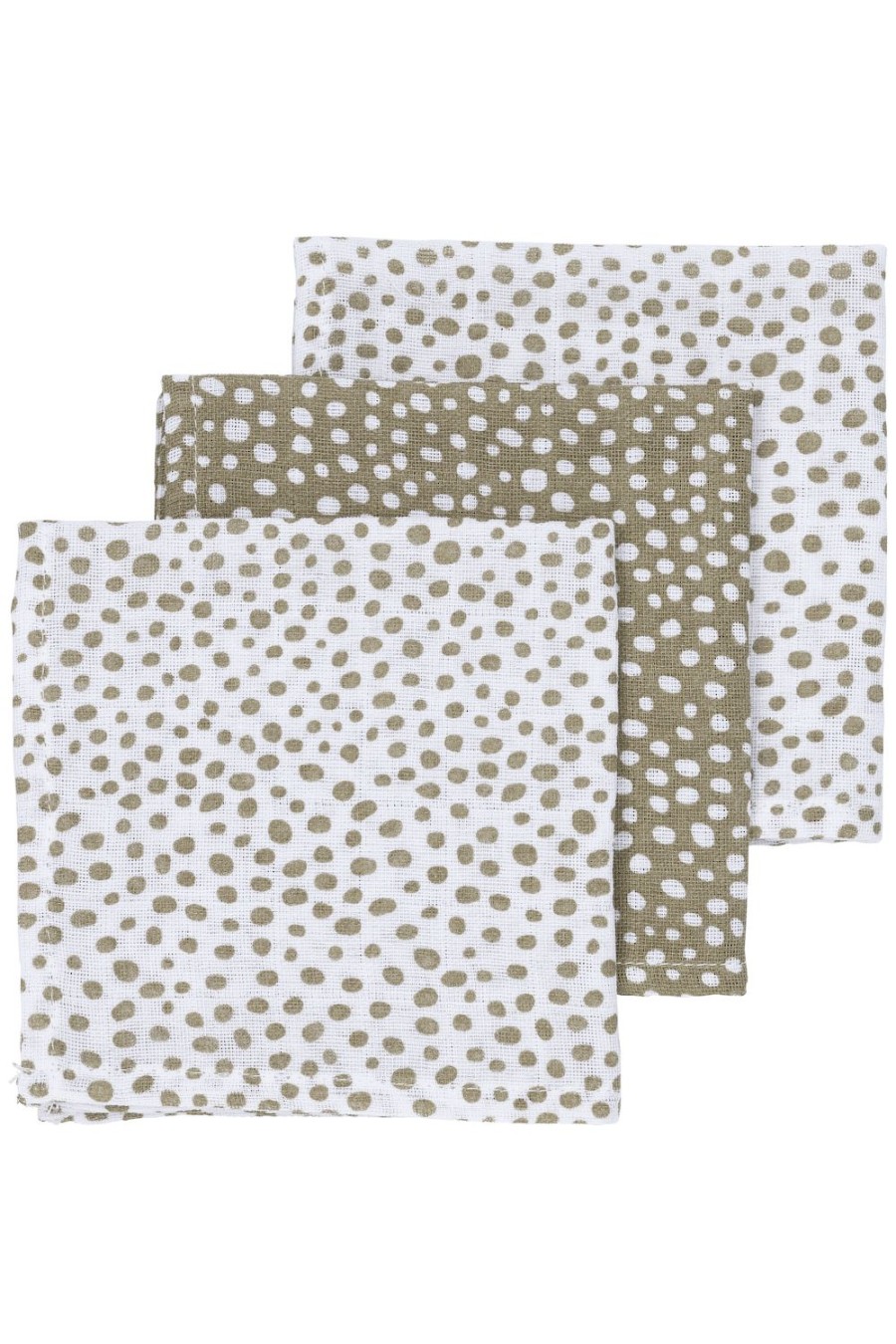 Verzorgen Meyco Baby | Monddoekjes 3-Pack Hydrofiel Cheetah - Taupe - 30X30Cm