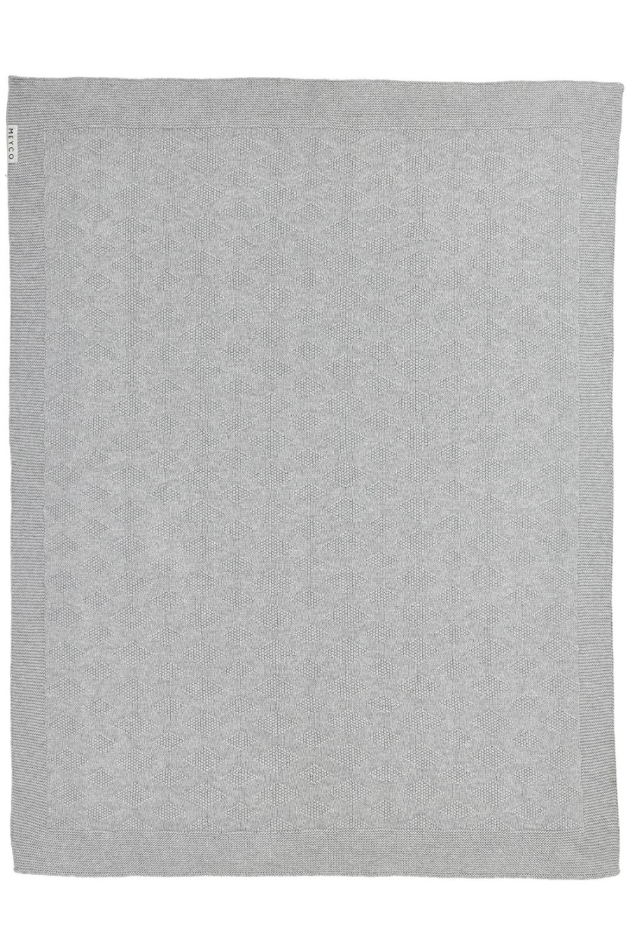 Slapen Meyco Baby | Ledikant Deken Biologisch Diamond - Grey Melange - 100X150Cm