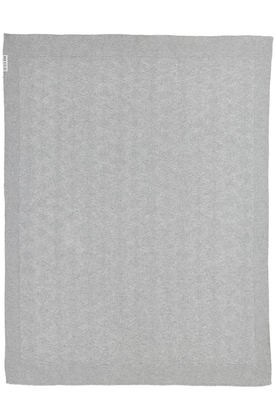 Slapen Meyco Baby | Wiegdeken Biologisch Diamond - Grey Melange - 75X100Cm