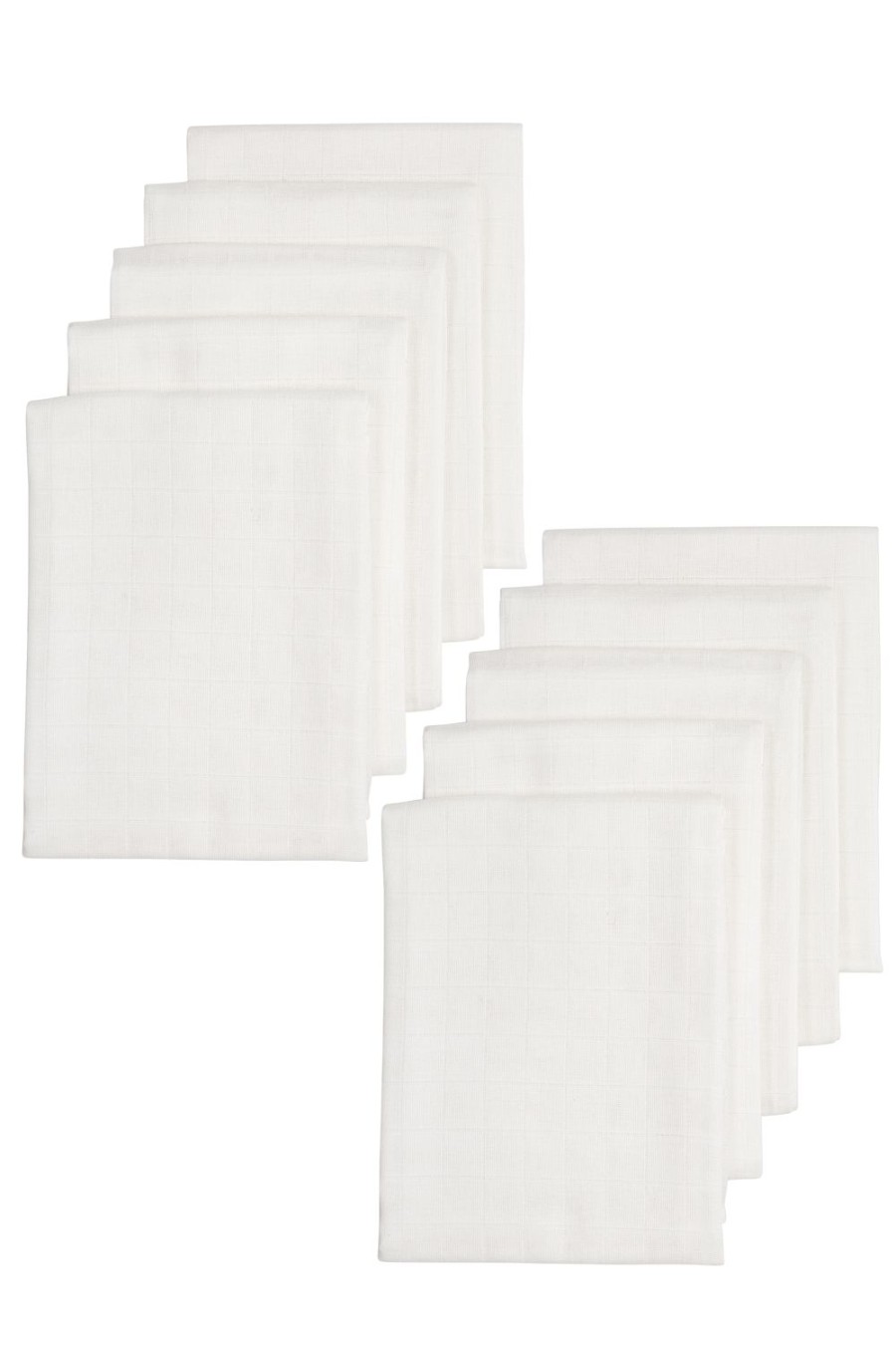 Verzorgen Meyco Baby | Hydrofiele Doeken 10-Pack Uni - White - 70X70Cm