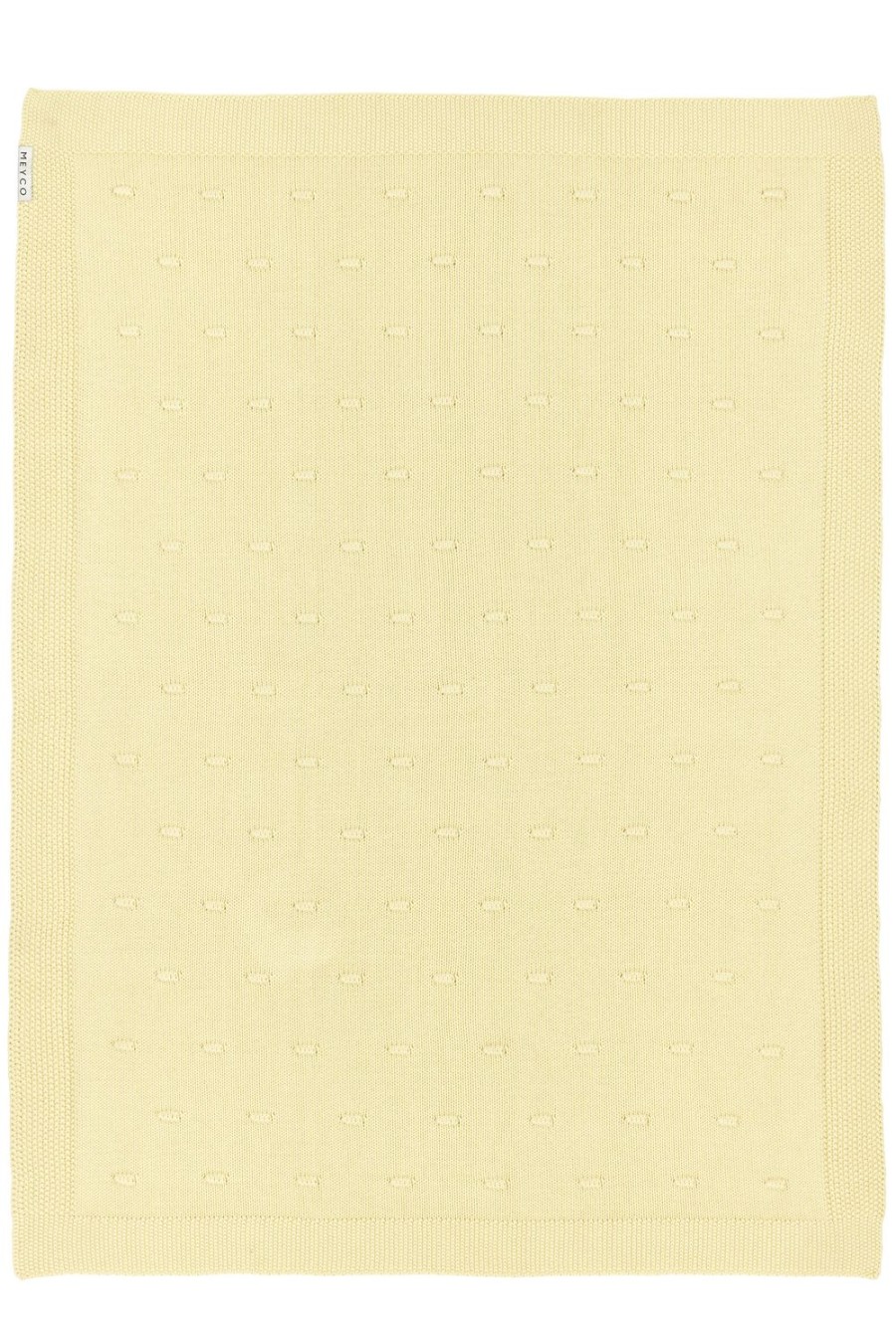 Slapen Meyco Baby | Wiegdeken Knots - Soft Yellow - 75X100Cm