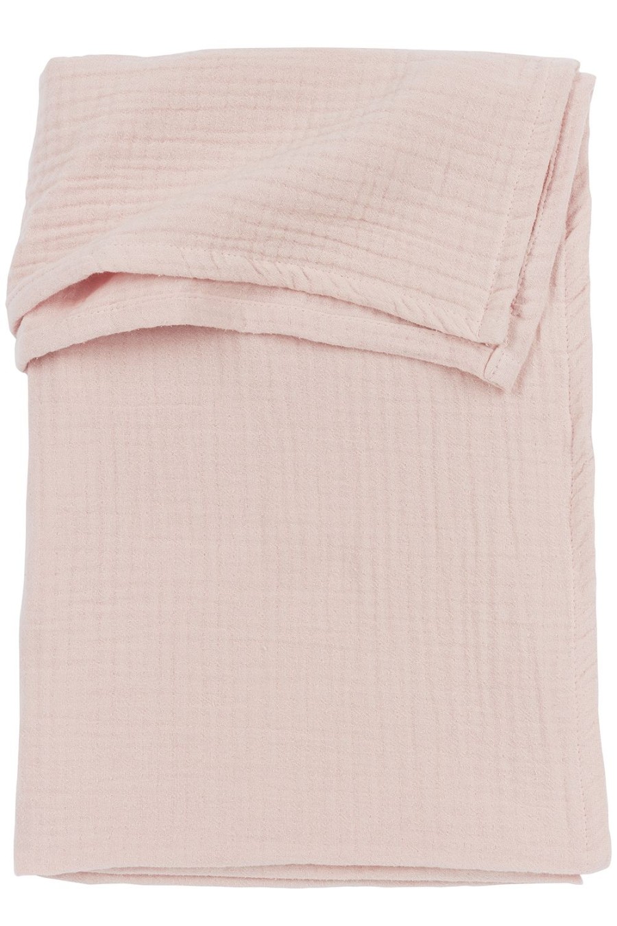 Slapen Meyco Baby | Ledikant Laken Pre-Washed Hydrofiel Uni - Soft Pink - 100X150Cm