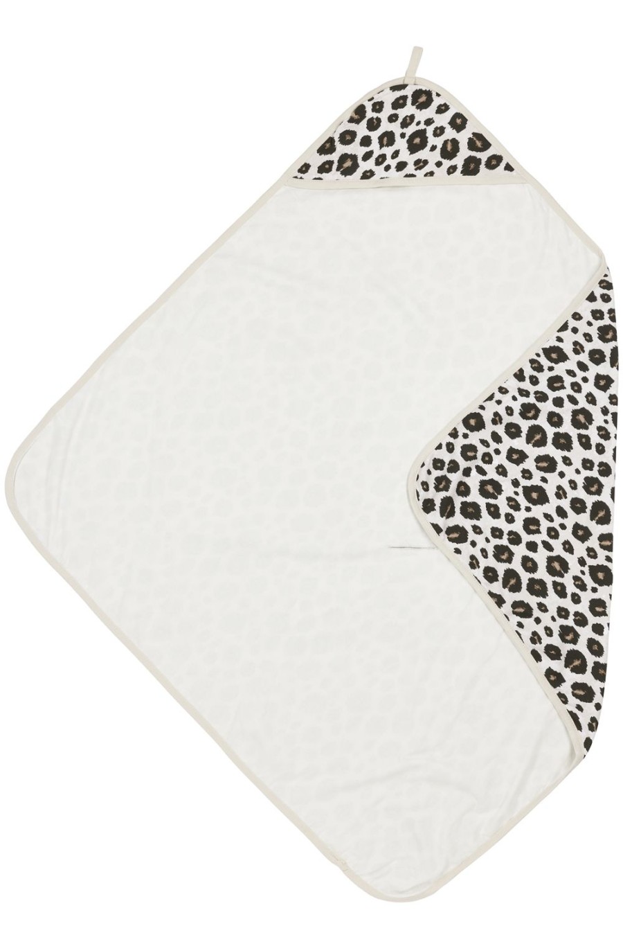 Verzorgen Meyco Baby | Badcape Leopard - Sand Melange - 90X90Cm