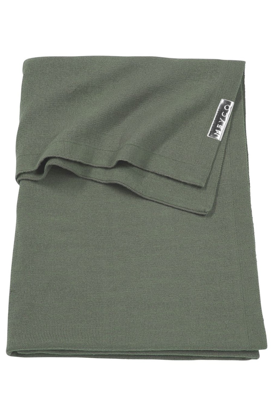 Slapen Meyco Baby | Wiegdeken Knit Basic - Forest Green - 75X100Cm