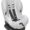 Onderweg Meyco Baby | Autostoelhoes Fine Lines - Light Grey - Groep 1+