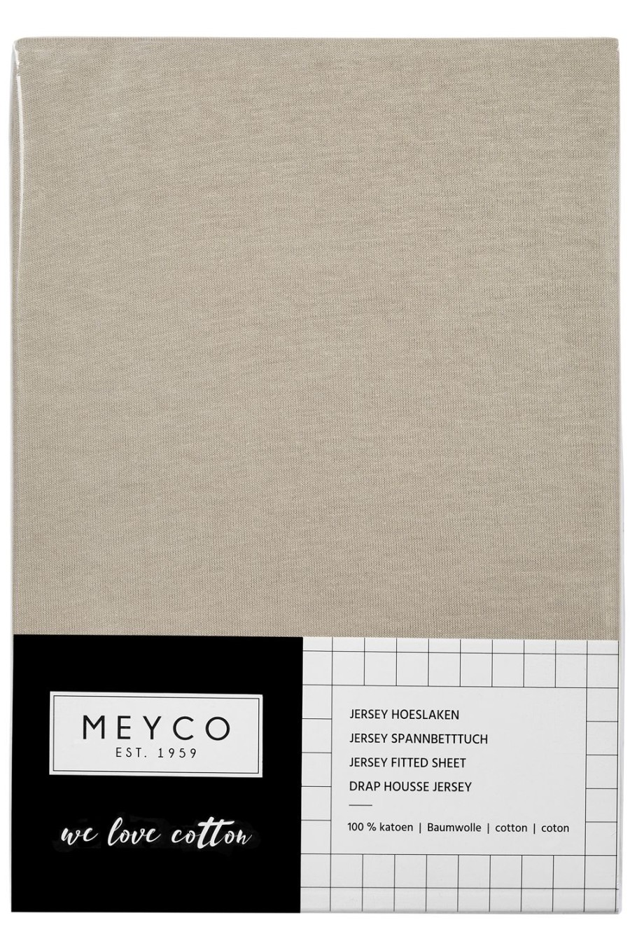 Slapen Meyco Baby | Hoeslaken Ledikant Uni - Sand - 60X120Cm