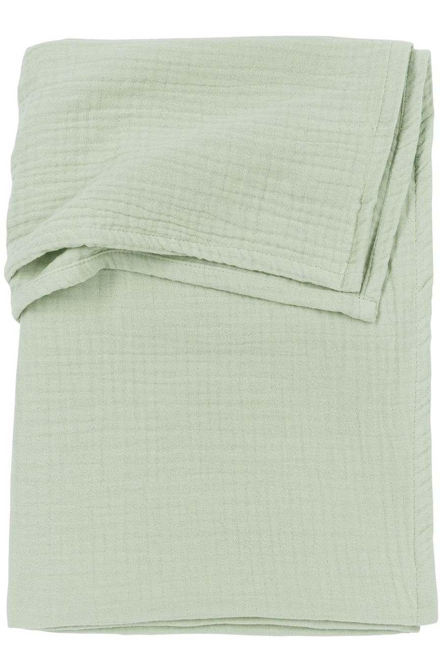 Slapen Meyco Baby | Wieglaken Pre-Washed Hydrofiel Uni - Soft Green - 75X100Cm