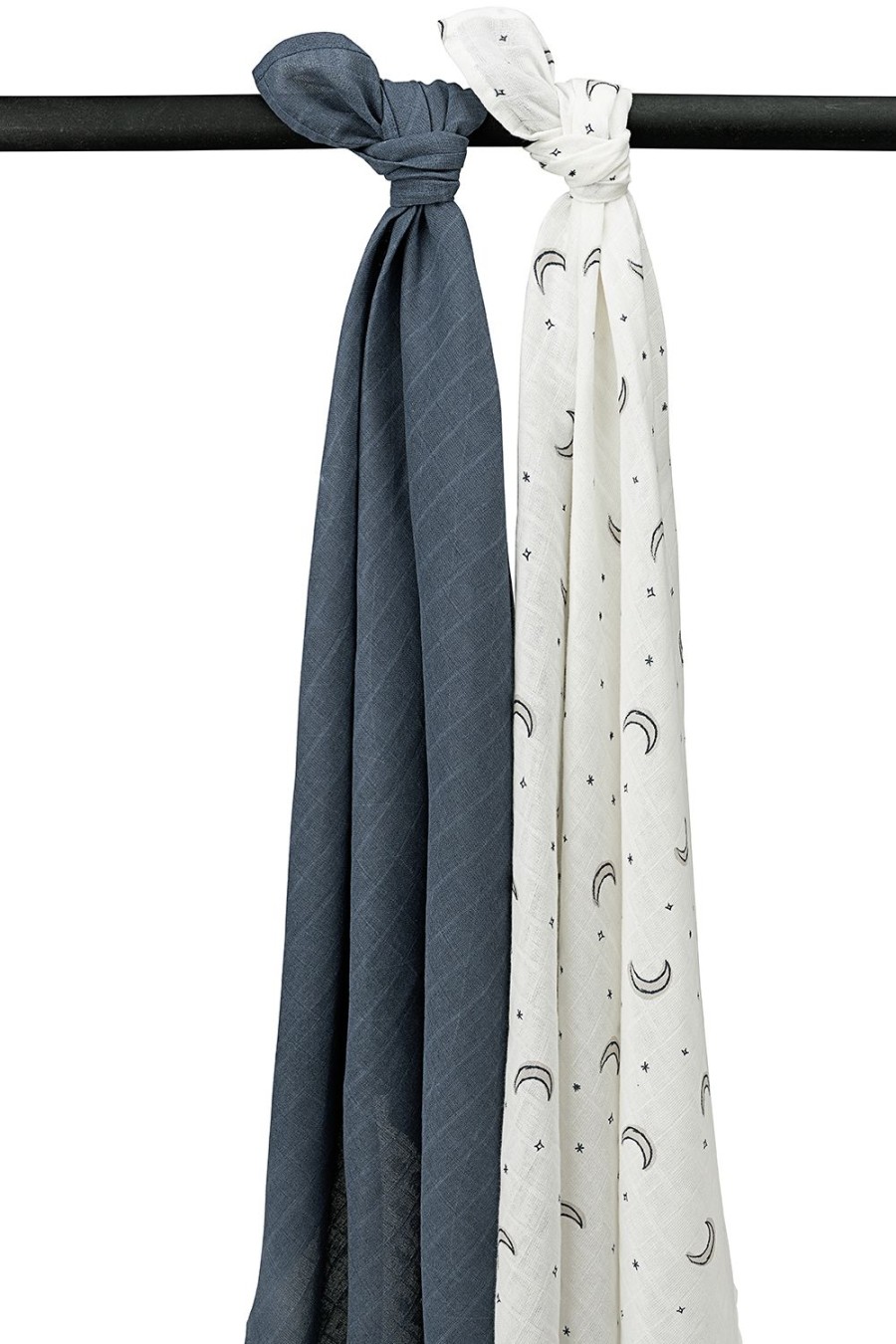 Verzorgen Meyco Baby | Swaddle 2-Pack Hydrofiel Moon - Indigo - 120X120Cm