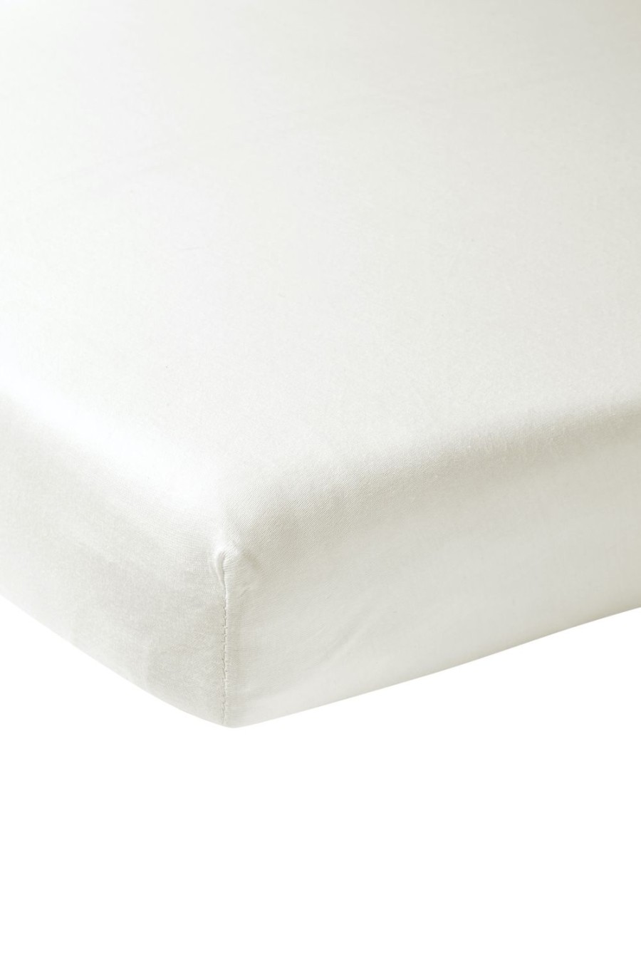 Slapen Meyco Baby | Hoeslaken Eenpersoonsbed Uni - Warm White - 90X200Cm