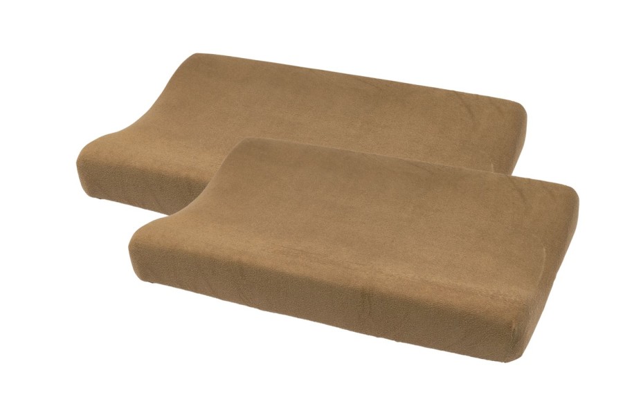 Verzorgen Meyco Baby | Aankleedkussenhoes 2-Pack Badstof Uni - Toffee - 50X70Cm