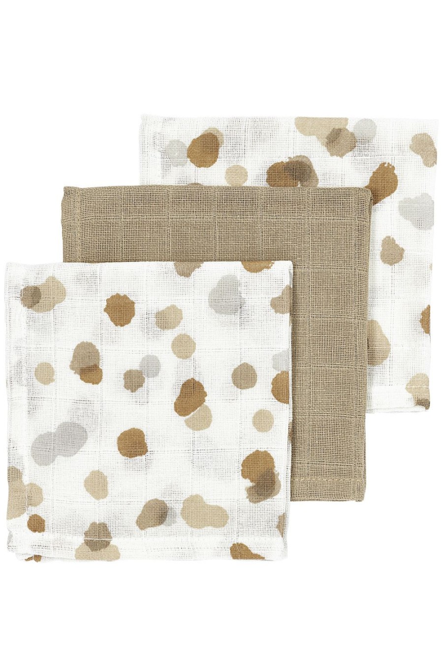 Verzorgen Meyco Baby | Monddoekjes 3-Pack Hydrofiel Stains - Sand - 30X30Cm