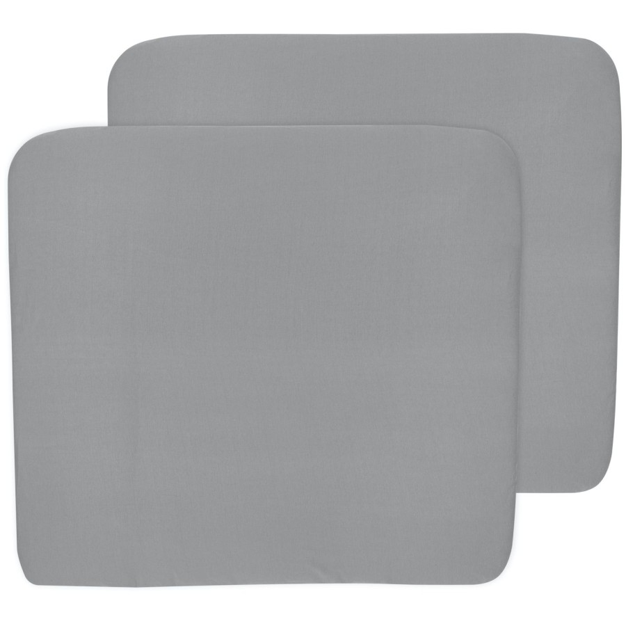 Verzorgen Meyco Baby | Aankleedkussenhoes 2-Pack Uni - Grey - 85X75Cm