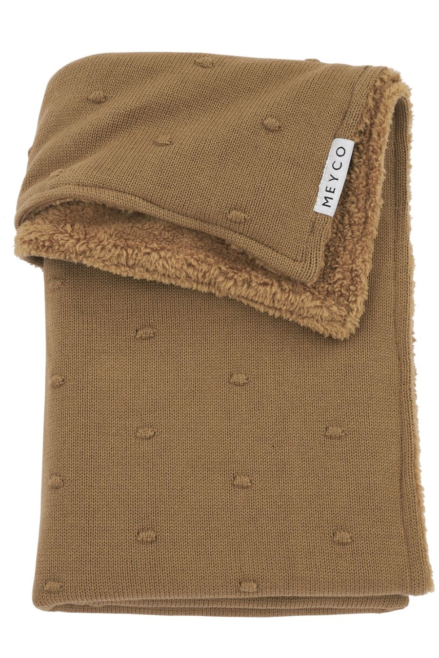 Slapen Meyco Baby | Wiegdeken Mini Knots Teddy - Toffee - 75X100Cm