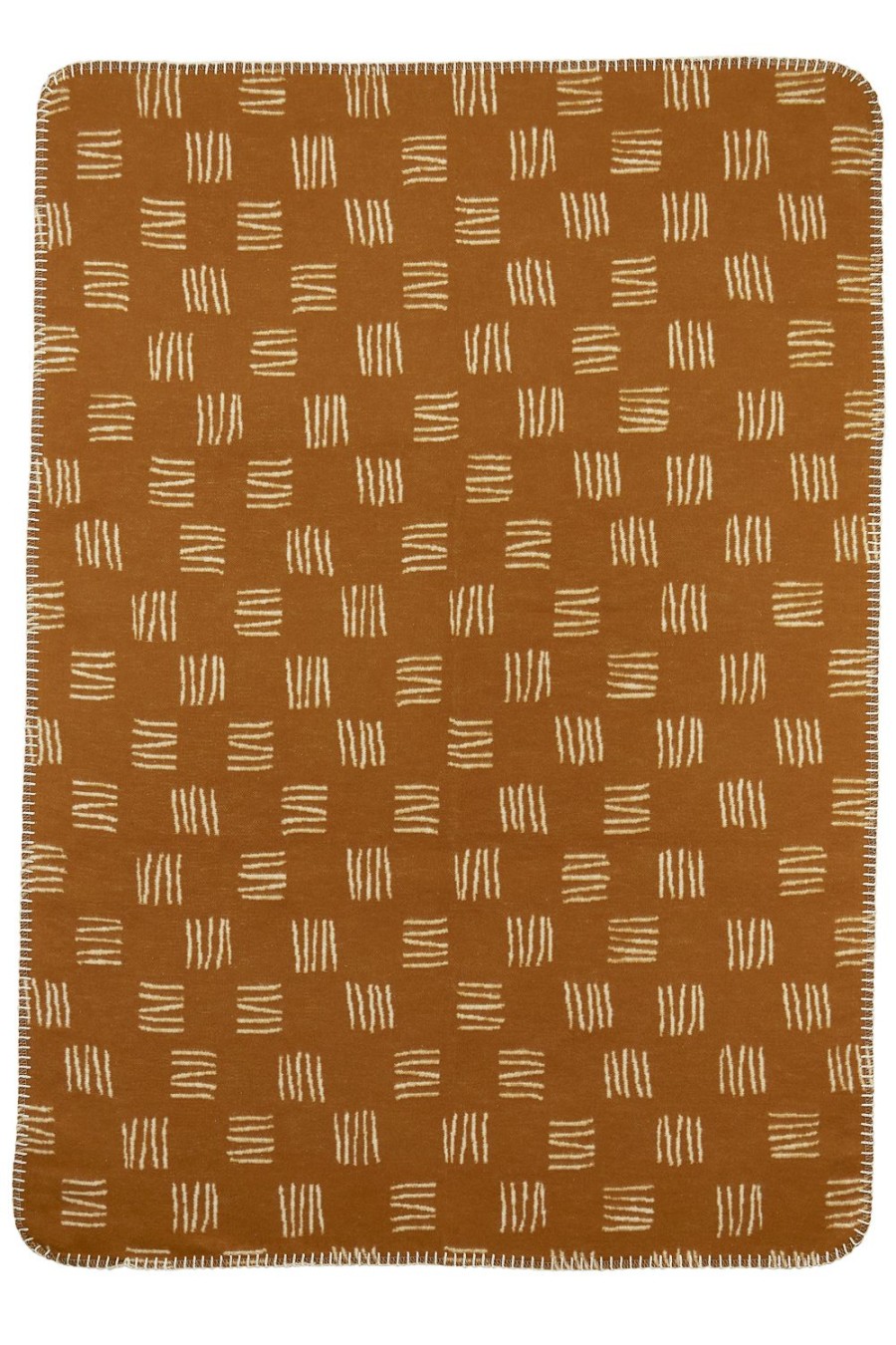 Slapen Meyco Baby | Ledikant Deken Block Stripe - Camel/Offwhite - 120X150Cm