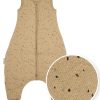 Slapen Meyco Baby | Baby Winter Slaapoverall Jumper Rib Mini Spot - Toffee Melange - 92Cm