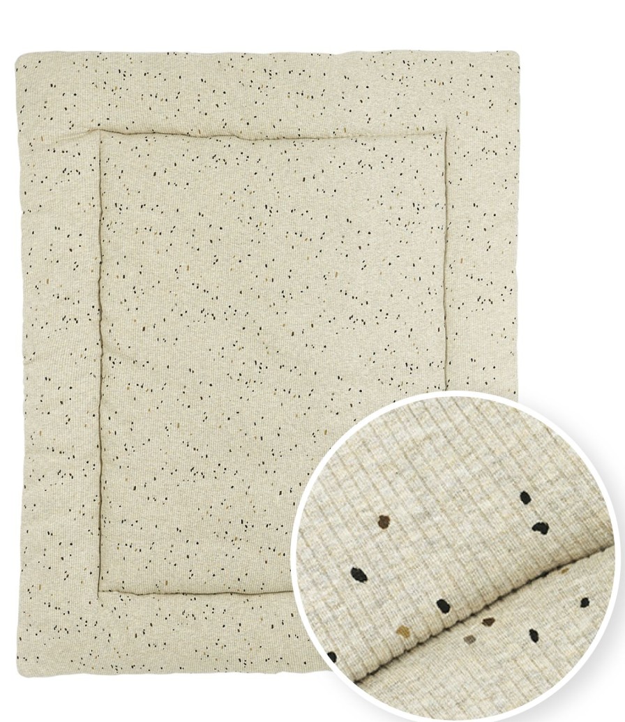 Thuis Meyco Baby | Boxkleed Rib Mini Spot - Sand Melange - 80X100Cm