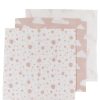 Verzorgen Meyco Baby | Monddoekjes 3-Pack Hydrofiel Clouds/Dots/Feathers - Pink - 30X30Cm