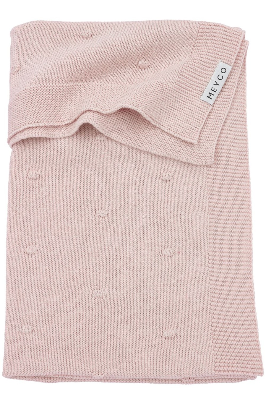 Slapen Meyco Baby | Ledikant Deken Mini Knots - Soft Pink - 100X150Cm