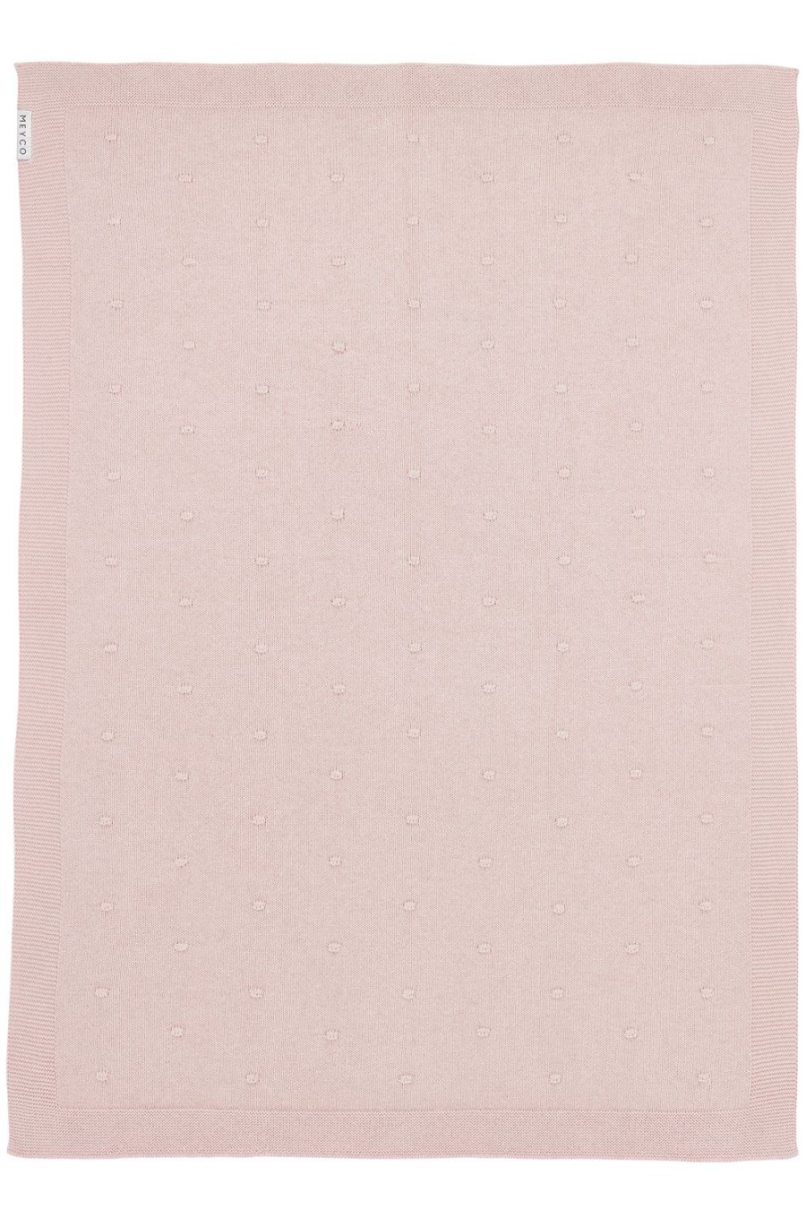 Slapen Meyco Baby | Ledikant Deken Mini Knots - Soft Pink - 100X150Cm