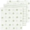 Verzorgen Meyco Baby | Hydrofiele Doeken 3-Pack Dot Stripe - Soft Green - 70X70Cm