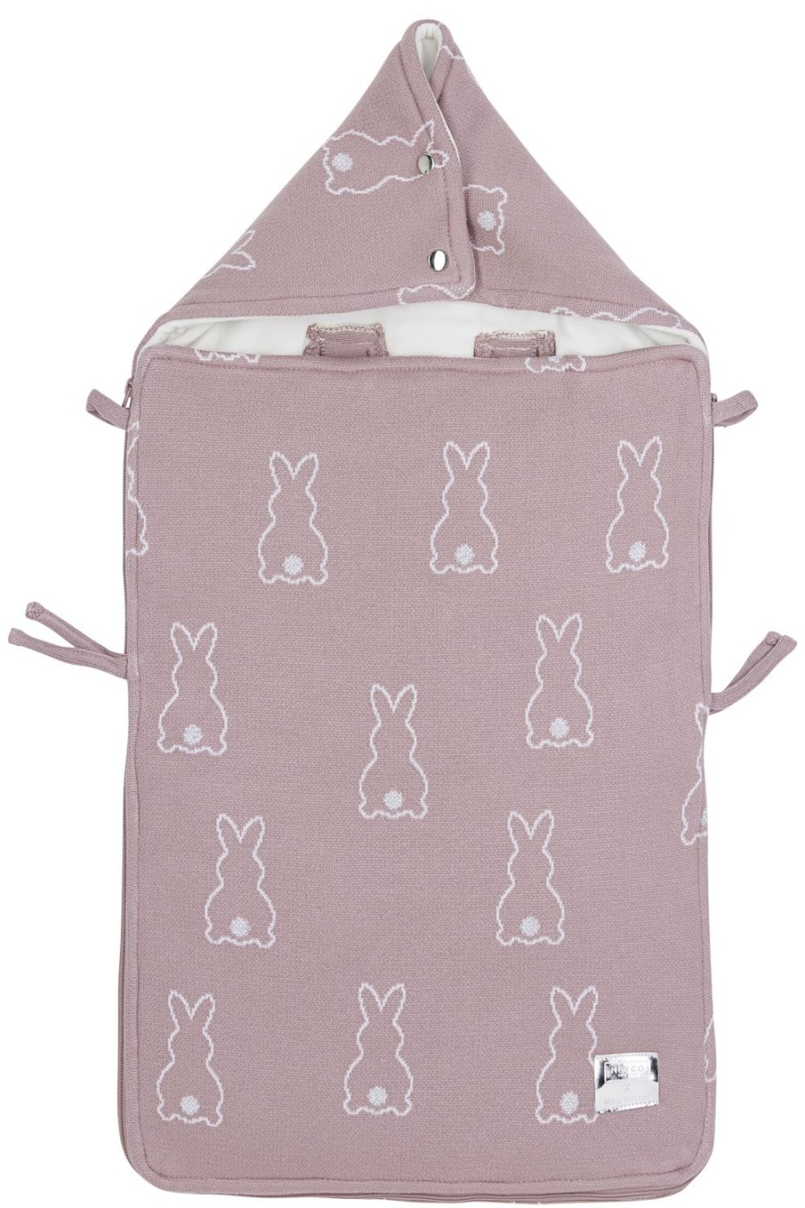 Onderweg Meyco Baby | Voetenzak Rabbit - Lilac - 40X82Cm