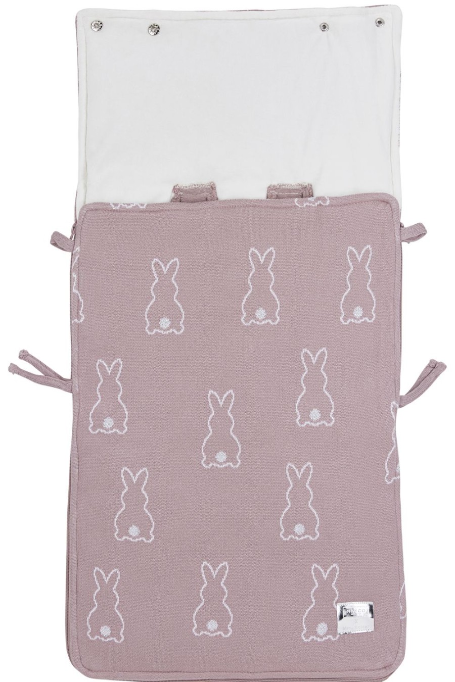 Onderweg Meyco Baby | Voetenzak Rabbit - Lilac - 40X82Cm