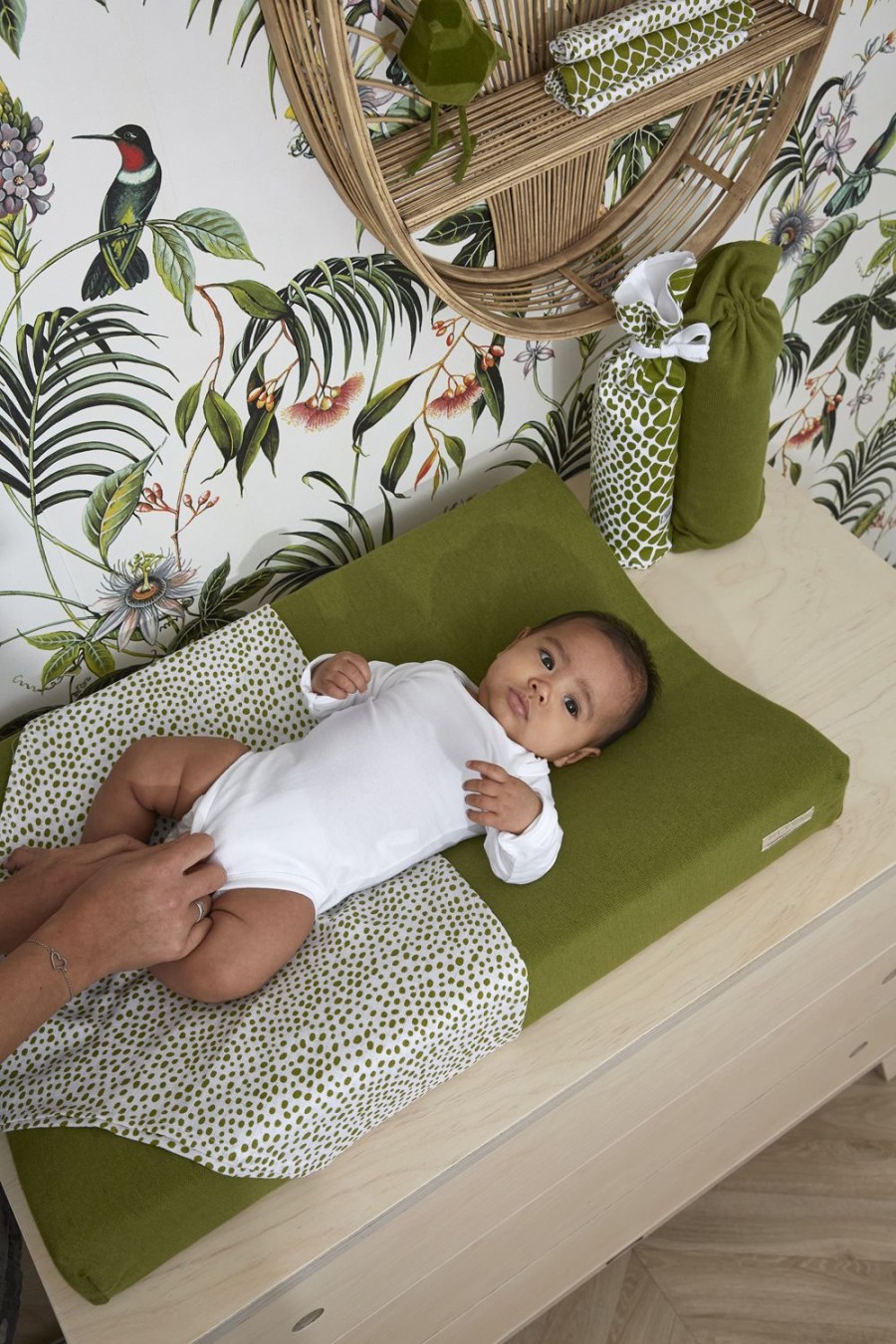 Verzorgen Meyco Baby | Swaddle 2-Pack Hydrofiel Cheetah/Snake - Avocado - 120X120Cm