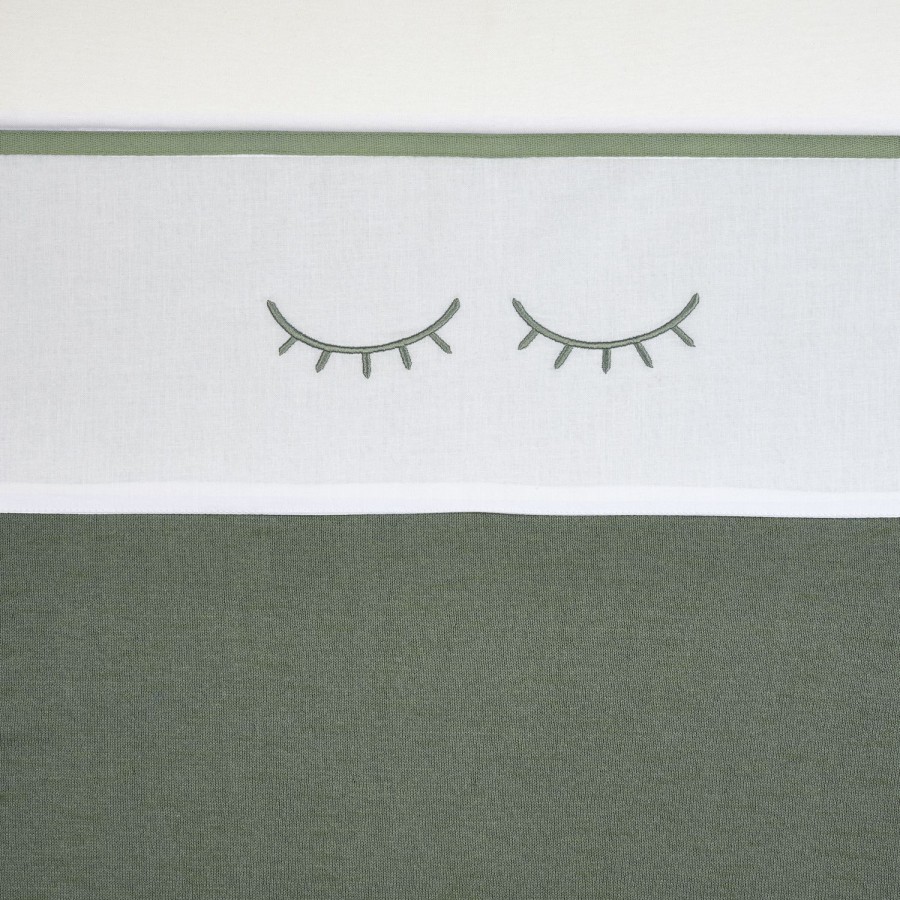 Slapen Meyco Baby | Wieglaken Sleepy Eyes - Forest Green - 75X100Cm