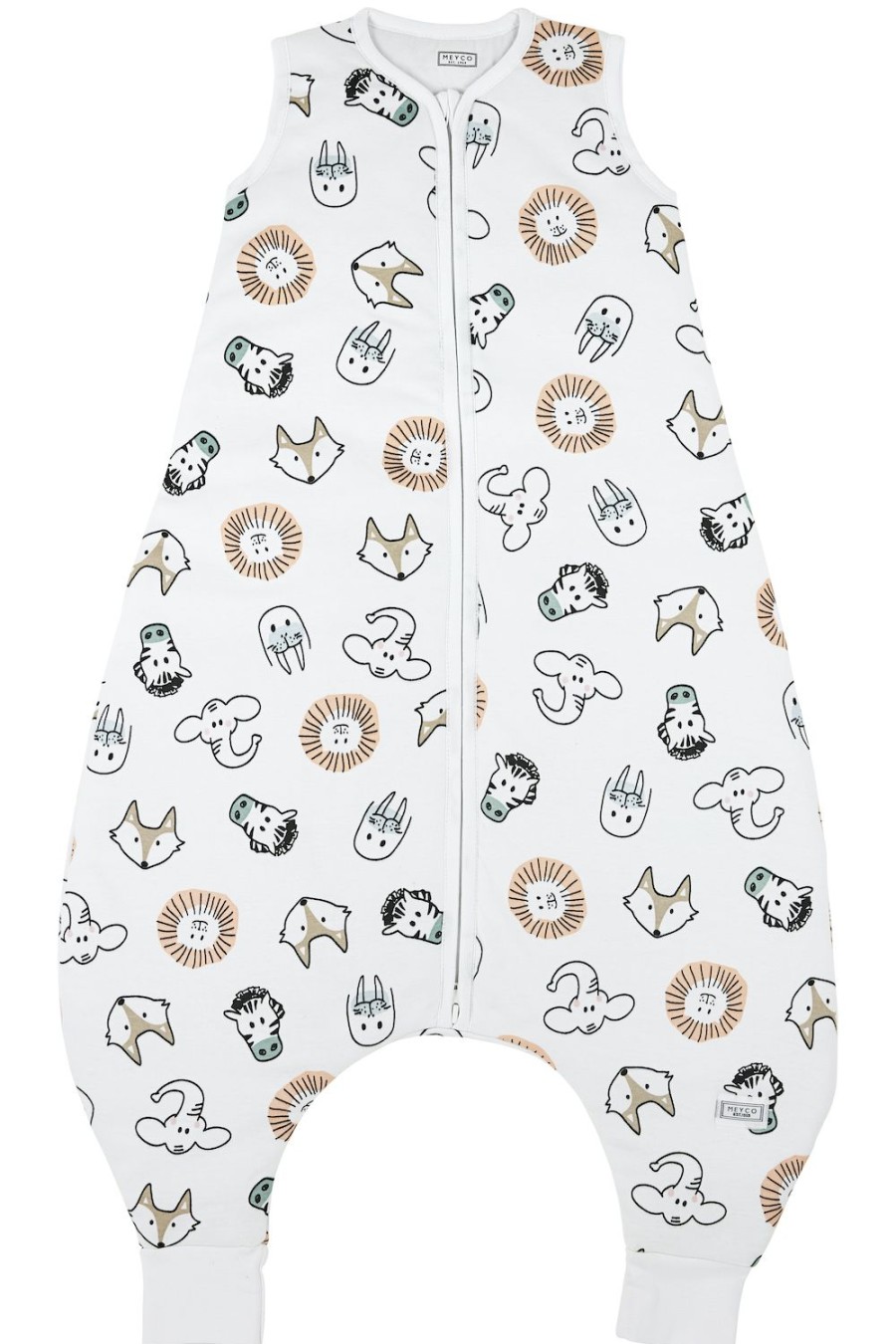 Slapen Meyco Baby | Baby Winter Slaapoverall Jumper Animal - Multicolour - 80Cm