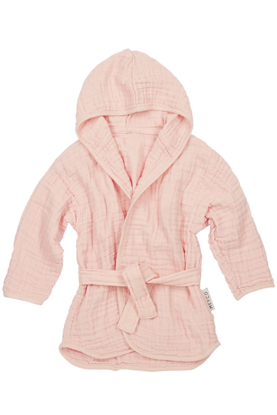 Verzorgen Meyco Baby | Badjas Pre-Washed Hydrofiel Uni - Soft Pink - 74/80