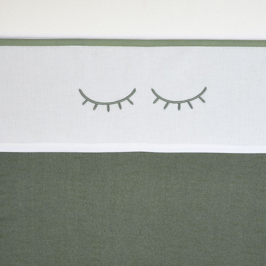 Slapen Meyco Baby | Ledikant Laken Sleepy Eyes - Forest Green - 100X150Cm