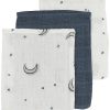 Verzorgen Meyco Baby | Washandjes 3-Pack Hydrofiel Moon - Indigo - 20X17Cm