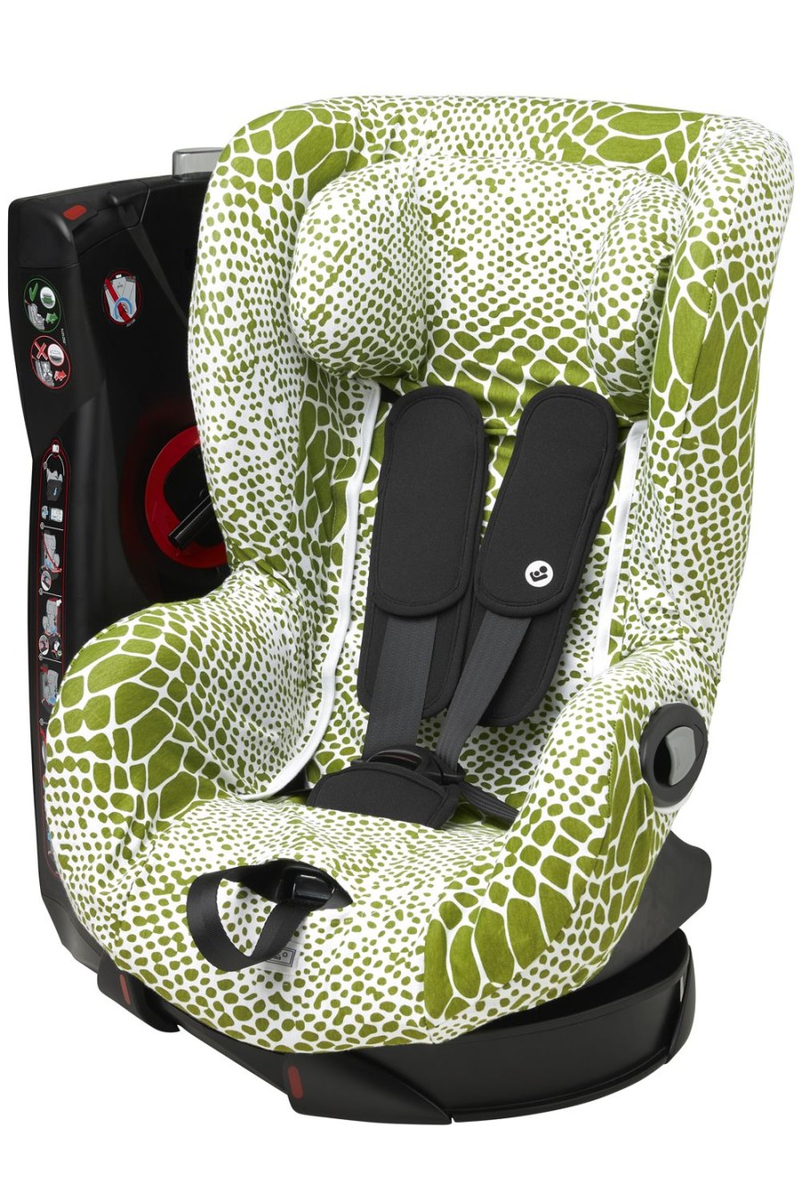 Onderweg Meyco Baby | Autostoelhoes Snake - Avocado - Groep 1+ Incl. Hoofdsteun