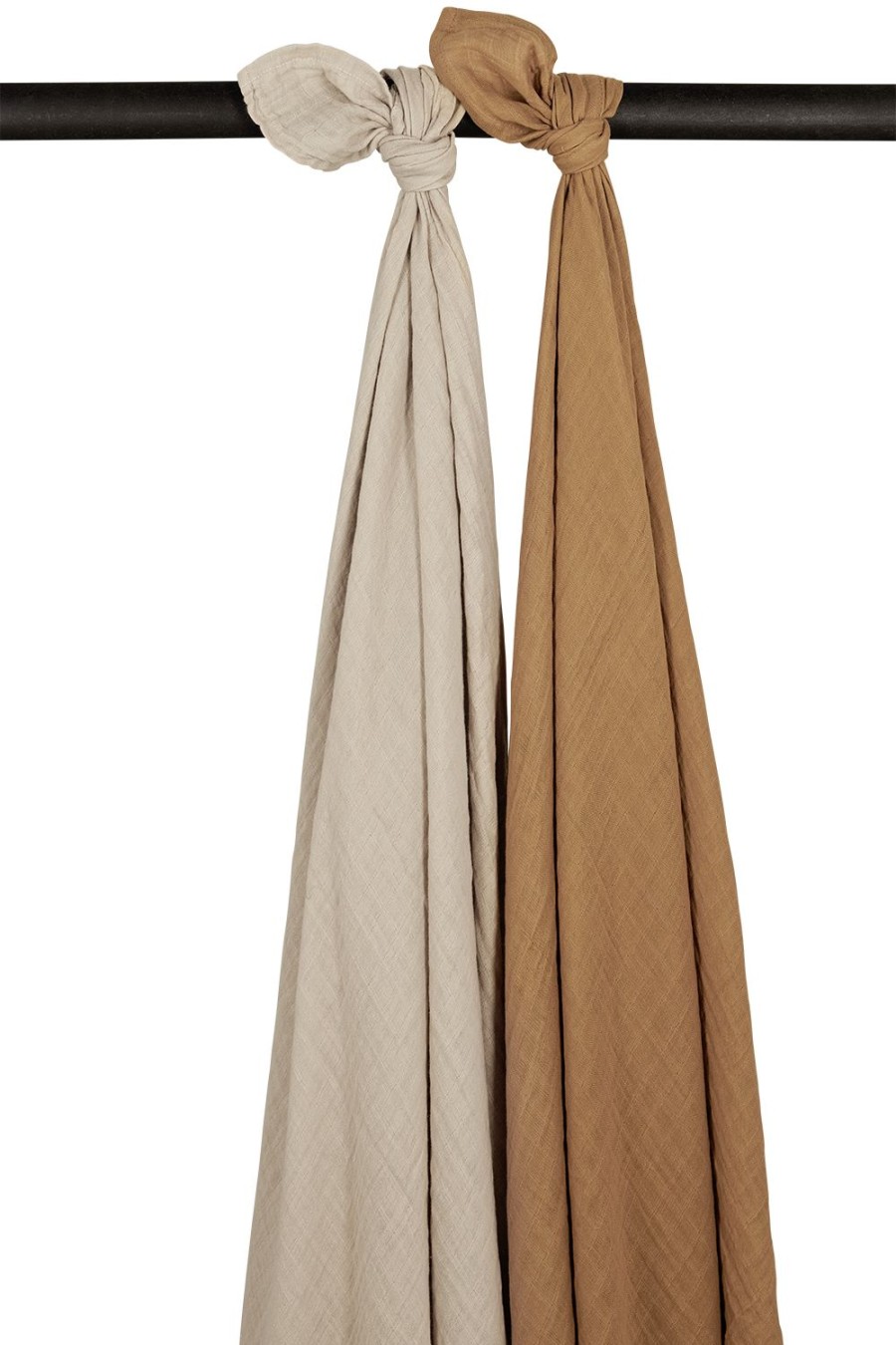 Verzorgen Meyco Baby | Swaddle 2-Pack Pre-Washed Hydrofiel Uni - Sand/Toffee - 120X120Cm