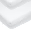 Slapen Meyco Baby | Molton Stretch Hoeslaken Wieg 2-Pack Uni - White - 40X80/90Cm