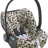 Onderweg Meyco Baby | Autostoelhoes Leopard - Sand Melange - Groep 0 Cloud Z