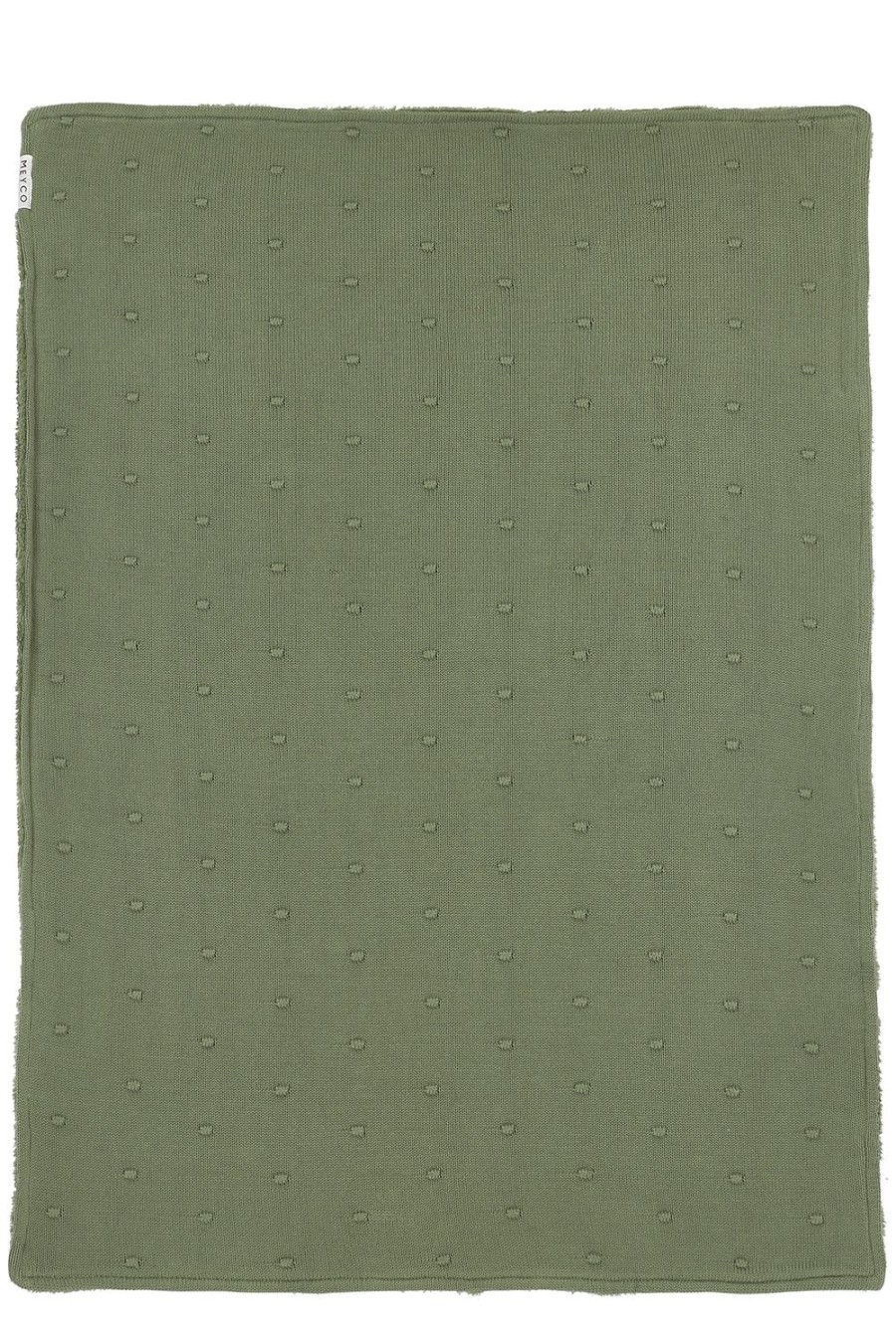 Slapen Meyco Baby | Ledikant Deken Mini Knots Teddy - Forest Green - 100X150Cm