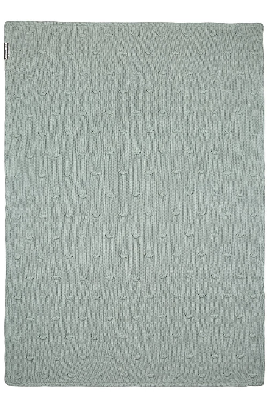 Slapen Meyco Baby | Wiegdeken Knots Velvet - Stone Green - 75X100Cm