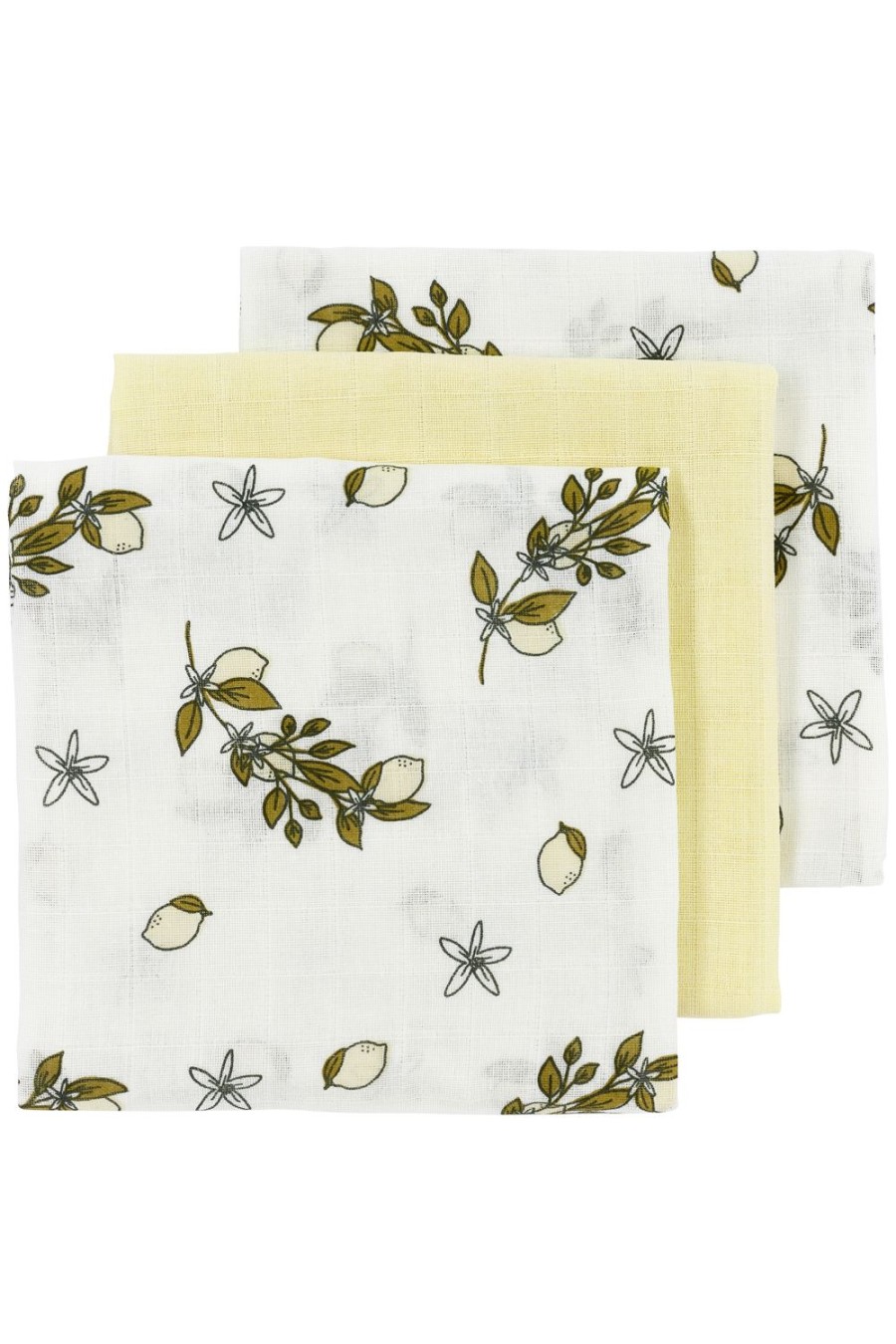 Verzorgen Meyco Baby | Hydrofiele Doeken 3-Pack Lemon - Soft Yellow - 70X70Cm