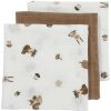 Verzorgen Meyco Baby | Hydrofiele Doeken 3-Pack Forest Animals - Toffee - 70X70Cm