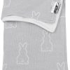 Slapen Meyco Baby | Wiegdeken Rabbit Velvet - Silver - 75X100Cm