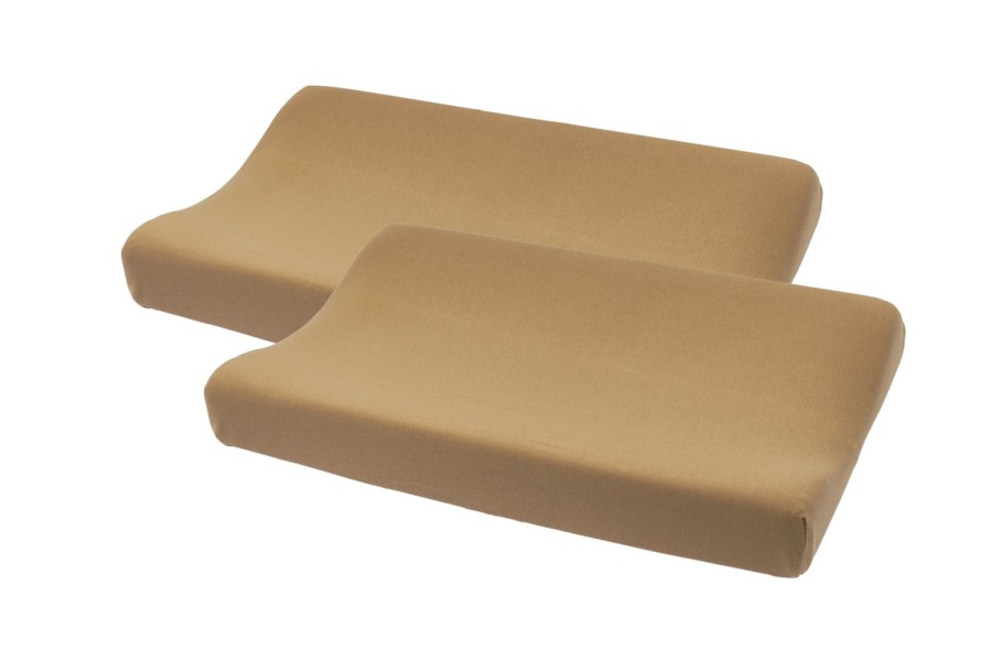 Verzorgen Meyco Baby | Aankleedkussenhoes 2-Pack Uni - Toffee - 50X70Cm