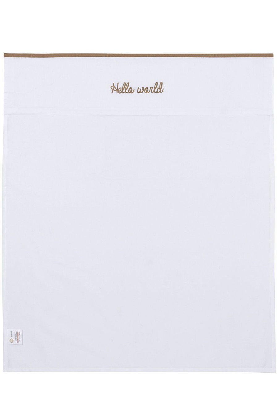 Slapen Meyco Baby | Wieglaken Hello World - Taupe - 75X100Cm