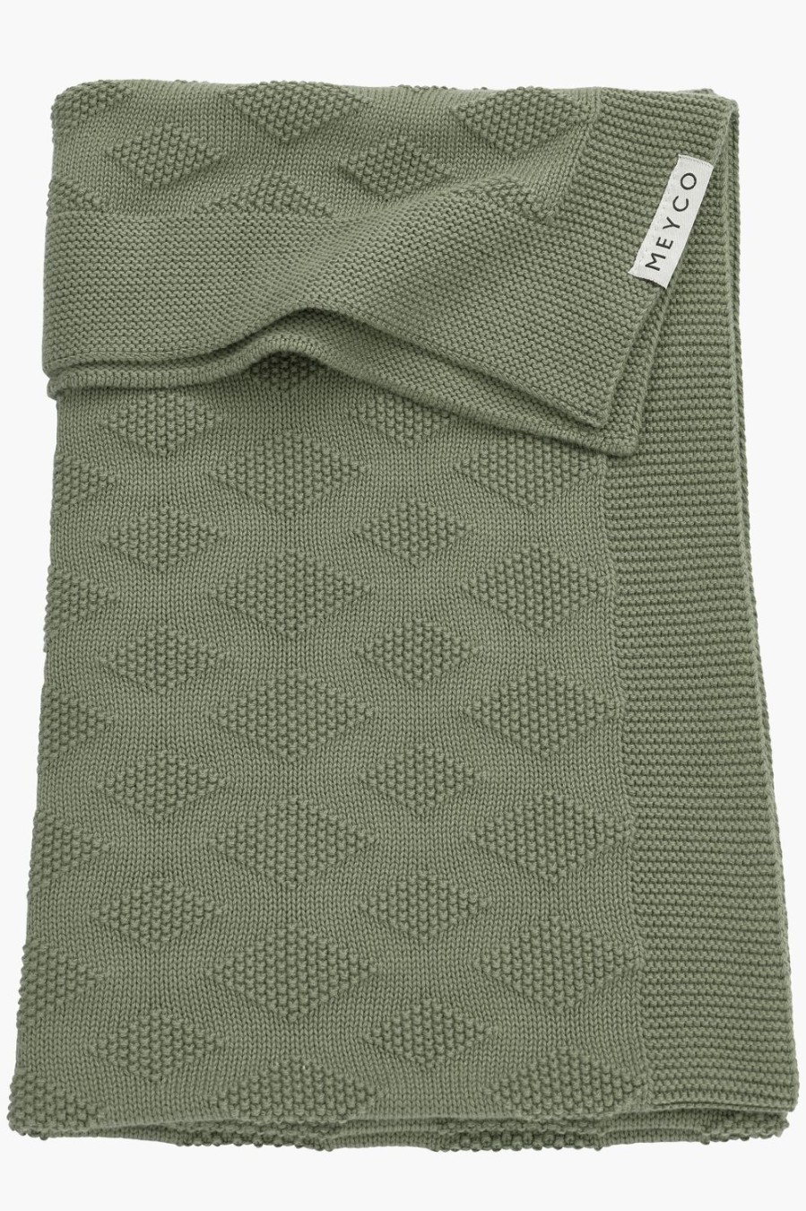 Slapen Meyco Baby | Wiegdeken Biologisch Diamond - Forest Green - 75X100Cm