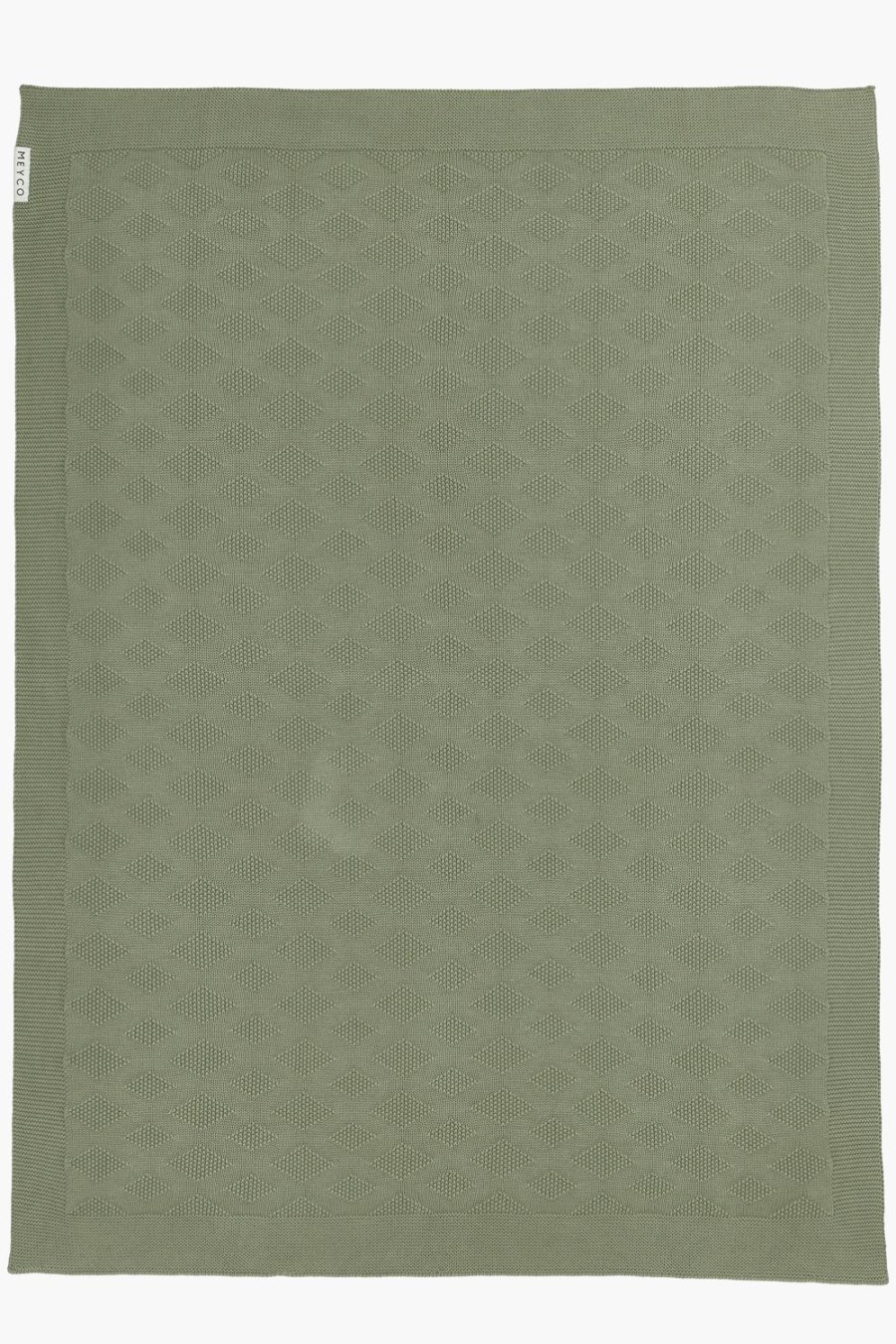 Slapen Meyco Baby | Wiegdeken Biologisch Diamond - Forest Green - 75X100Cm