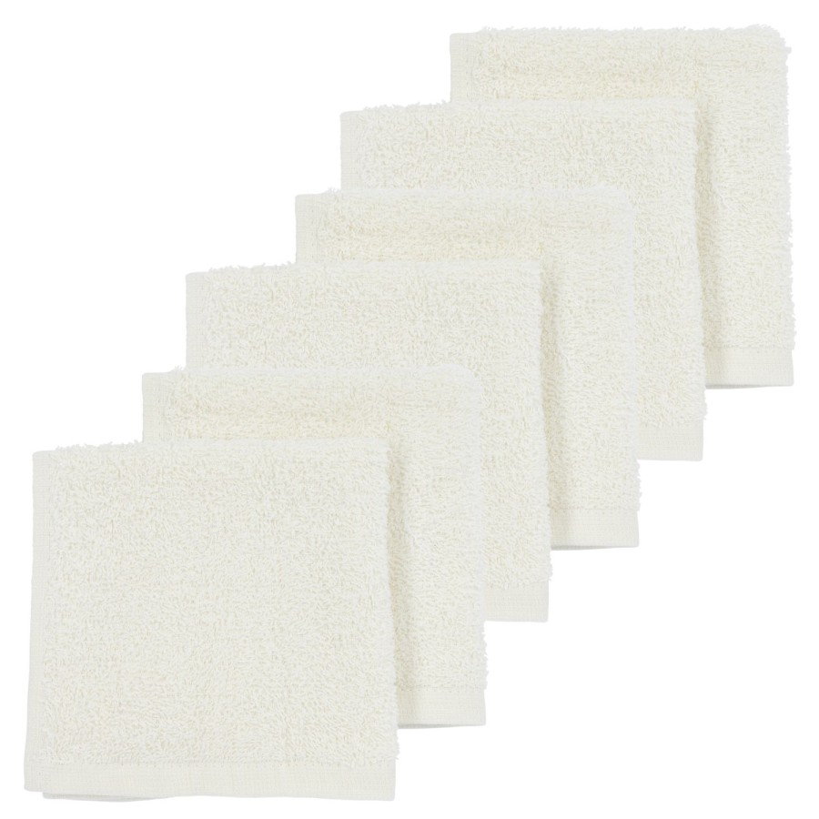 Verzorgen Meyco Baby | Monddoekjes 6-Pack Badstof Uni - Offwhite - 30X30Cm