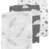 Verzorgen Meyco Baby | Washandjes 3-Pack Hydrofiel Clouds/Dots/Feathers - Grey - 20X17Cm