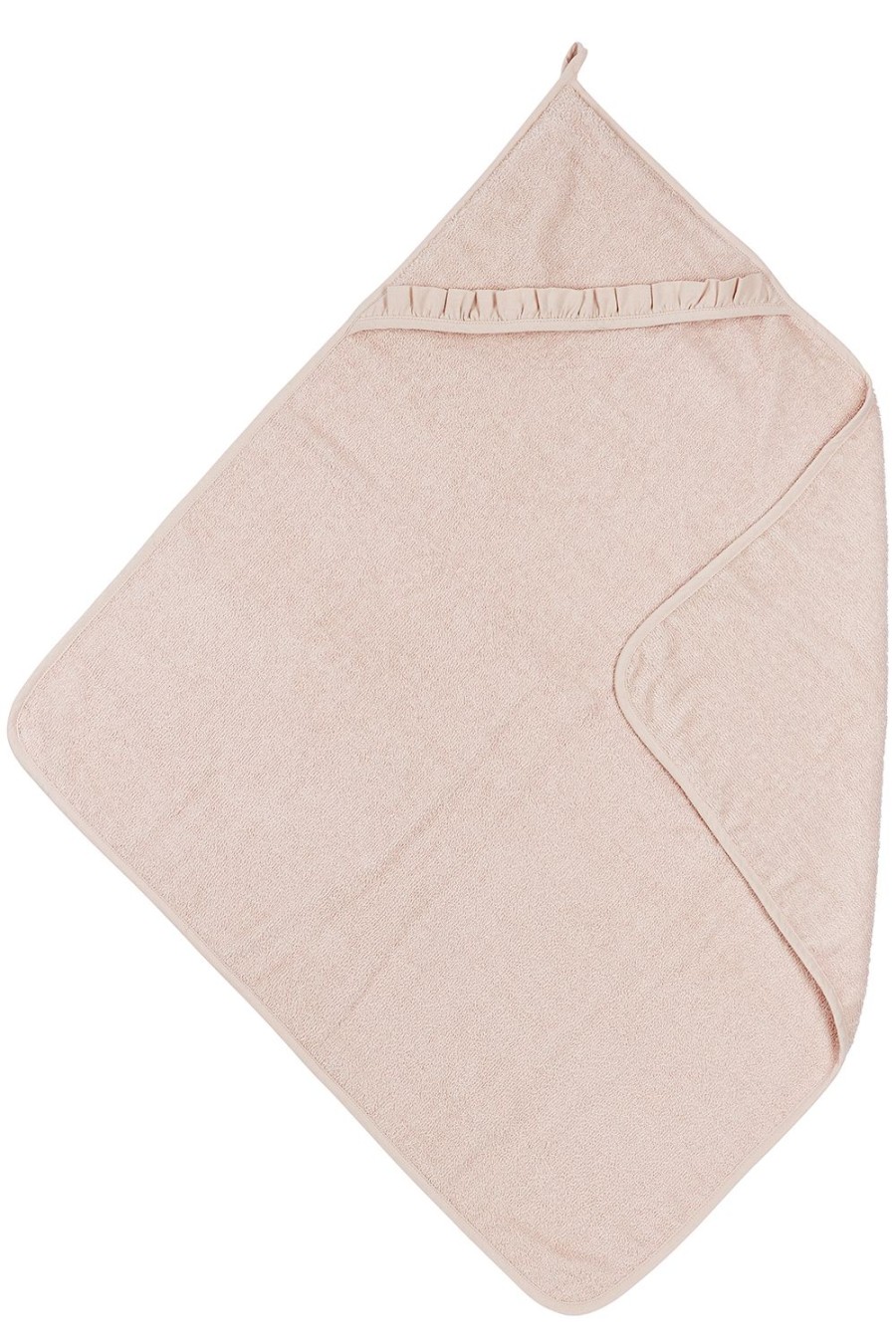 Verzorgen Meyco Baby | Badcape Badstof Ruffle - Soft Pink - 80X80Cm